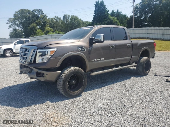 2018 Nissan Titan XD Platinum Reserve with VIN 1N6BA1F4XJN540897, listed as a Copart auction lot 68267334 with 109999 miles and Salvage Title. Bid and sale history available at carsss.com. Image 1.