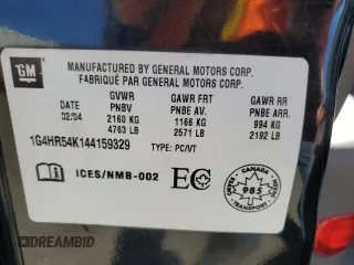 2004 Buick LeSabre Limited z VIN 1G4HR54K144159329, wystawiony jako Copart lot #53665815 z przebiegiem 134 740 mil mil oraz Szkoda całkowita • Salvage title. Historia ofert i sprzedaży dostępna na DreamBid. Obrazek 14.