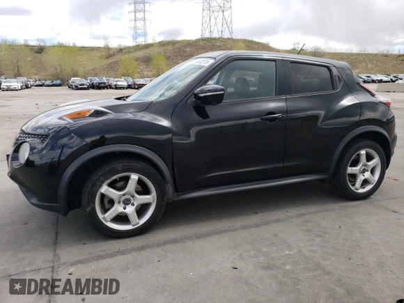 2015 Nissan Juke S with VIN JN8AF5MR5FT508128, listed as a Copart auction lot 55032315 with 92,088 mi miles and Salvage Title. Bid and sale history available at DreamBid. Image 1.