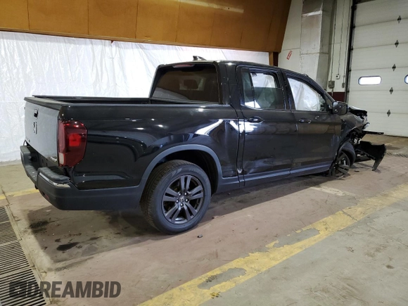 2020 Honda Ridgeline Sport with VIN 5FPYK3F16LB023763, listed as a Copart auction lot 71100094 with Not provided miles and Salvage title. Bid and sale history available at DreamBid. Image 3.