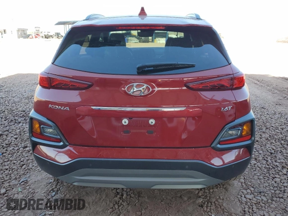 2021 Hyundai Kona Ultimate with VIN KM8K53A55MU652337, listed as a Copart auction lot 83466344 with 53,393 mi miles and Salvage Title. Bid and sale history available at carsss.com. Image 6.