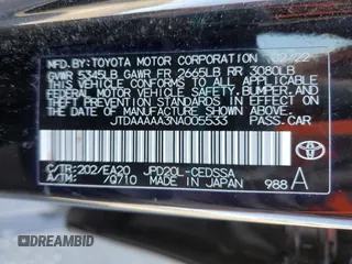 2022 Toyota Mirai XLE с VIN JTDAAAAA3NA005533, выставлен на аукционе Copart как лот 57161415 с пробегом 27 999 миль миль и Списание • Salvage title. История ставок и продаж доступна на DreamBid. Изображение 12.