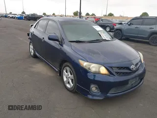 2013 Toyota Corolla L with VIN 5YFBU4EE1DP095964, listed as a IAAI auction lot 42055025 with 166,826 mi miles. Bid and sale history available at carsss.com. Image 1.