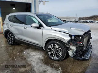 2020 Hyundai Santa Fe Limited with VIN 5NMS5CAA3LH174698, listed as a Copart auction lot 45596365 with 58,338 mi miles and Salvage Title. Bid and sale history available at carsss.com. Image 4.