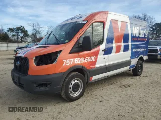 2022 Ford Transit Cargo with VIN 1FTBR1C87NKA45518, listed as a Copart auction lot 84879794 with 54,272 mi miles and Salvage Title. Bid and sale history available at DreamBid. Image 1.