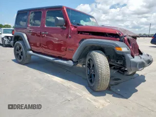 2021 Jeep Wrangler Unlimited Sport S with VIN 1C4HJXDN9MW596033, listed as a Copart auction lot 62300885 with 14,633 mi miles and Salvage title. Bid and sale history available at DreamBid. Image 4.
