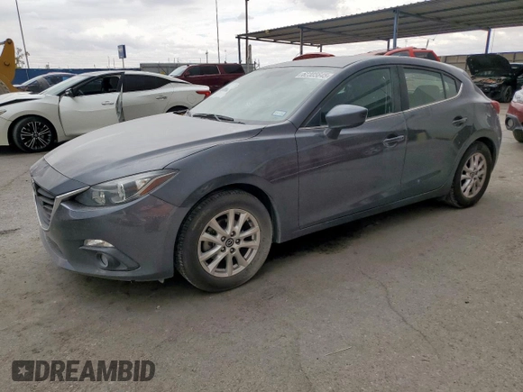 2016 Mazda 3 i Touring with VIN 3MZBM1M71GM329594, listed as a Copart auction lot 62305645 with 92,690 mi miles and Salvage title. Bid and sale history available at DreamBid. Image 1.
