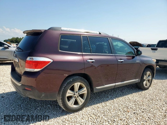 2012 Toyota Highlander Limited with VIN 5TDYK3EH9CS068537, listed as a Copart auction lot 59671085 with 166,864 mi miles and Salvage title. Bid and sale history available at DreamBid. Image 3.