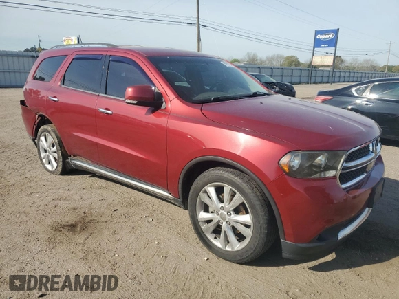 2013 Dodge Durango Crew with VIN 1C4RDHDG9DC539674, listed as a Copart auction lot 50587395 with 110,077 mi miles and Salvage Title. Bid and sale history available at carsss.com. Image 4.