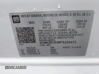 2023 Chevrolet Blazer LT with VIN 3GNKBCR49PS225473, listed as a IAAI auction lot 40869835 with 17,652 mi miles and . Bid and sale history available at DreamBid. Image 9.