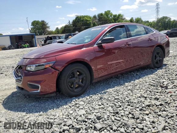 2016 Chevrolet Malibu LS z VIN 1G1ZB5ST8GF294897, wystawiony jako Copart lot #56256665 z przebiegiem Nie podano mil oraz Szkoda całkowita • Salvage title. Historia ofert i sprzedaży dostępna na DreamBid. Obrazek 1.