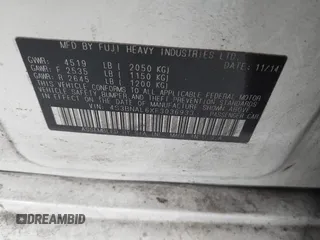 2015 Subaru Legacy 2.5i Limited with VIN 4S3BNAL6XF3036933, listed as a IAAI auction lot 42181789 with 168,407 mi miles. Bid and sale history available at carsss.com. Image 9.