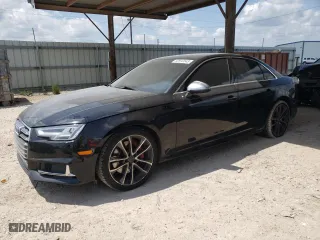 2018 Audi S4 Premium Plus with VIN WAUB4AF4XJA149828, listed as a Copart auction lot 50912543 with 64,978 mi miles. Bid and sale history available at carsss.com. Image 1.