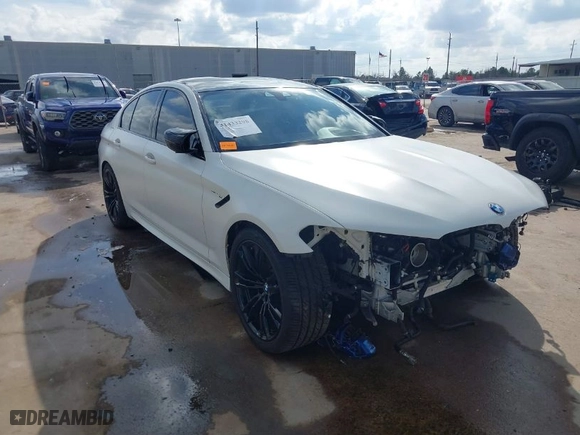 2020 BMW M5 Competition with VIN WBSJF0C08LB448907, listed as a IAAI auction lot 41433298 with 47,956 mi miles. Bid and sale history available at carsss.com. Image 1.