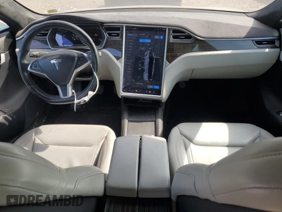 2016 Tesla Model S 90D with VIN 5YJSA1E28GF131212, listed as a Copart auction lot 54176705 with 97,373 mi miles and Salvage Title. Bid and sale history available at DreamBid. Image 8.