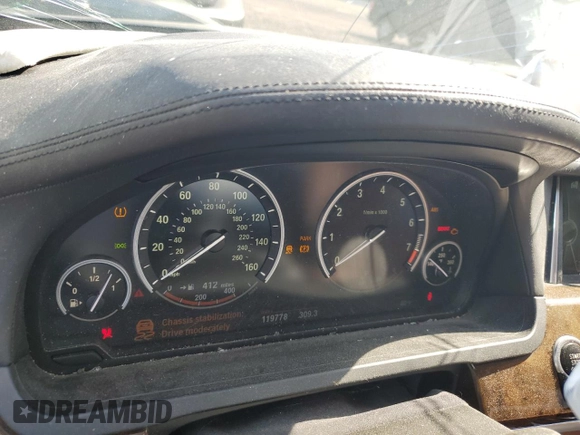 2013 BMW 7 Series 740Li xDrive с VIN WBAYF4C5XDDE23604, выставлен на аукционе Copart как лот 54978735 с пробегом 119 778 миль миль и Списание • Salvage title. История ставок и продаж доступна на DreamBid. Изображение 9.