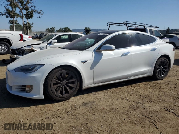 2017 Tesla Model S 60 with VIN 5YJSA1E19HF183845, listed as a Copart auction lot 58204205 with 150,701 mi miles and Salvage title. Bid and sale history available at DreamBid. Image 1.