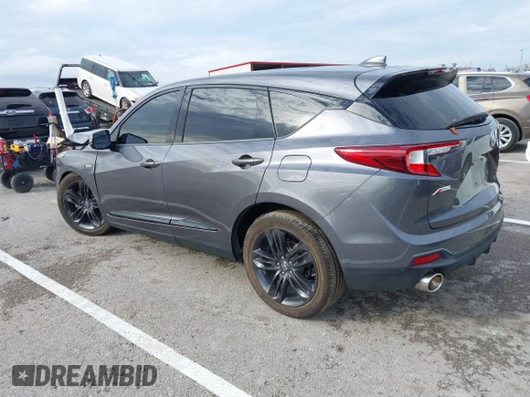 2020 Acura RDX w/A-Spec Pkg with VIN 5J8TC2H67LL035020, listed as a IAAI auction lot 40888631 with 37,953 mi miles. Bid and sale history available at carsss.com. Image 3.