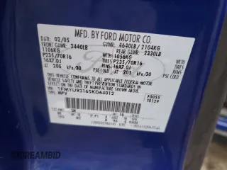 2005 Ford Escape XLT with VIN 1FMYU93165KD64012, listed as a Copart auction lot 77696623 with 144,630 mi miles and Non Repairable. Bid and sale history available at carsss.com. Image 13.