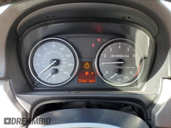 2012 BMW 3 Series 335is with VIN WBAKG1C5XCJ217018, listed as a Copart auction lot 46566545 with 57,465 mi miles and Salvage title. Bid and sale history available at DreamBid. Image 9.