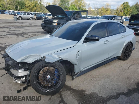 2022 BMW M3 Competition xDrive with VIN WBS43AY09NFM97744, listed as a Copart auction lot 72728864 with 7,724 mi miles and Salvage title. Bid and sale history available at DreamBid. Image 1.