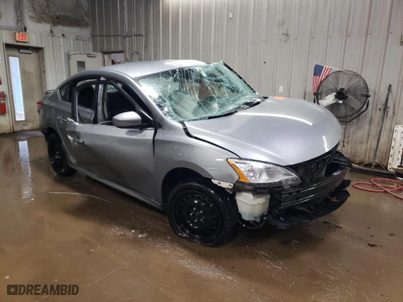 2013 Nissan Sentra SV with VIN 3N1AB7AP5DL753800, listed as a Copart auction lot 47475395 with 0 mi miles and Non Repairable. Bid and sale history available at carsss.com. Image 4.