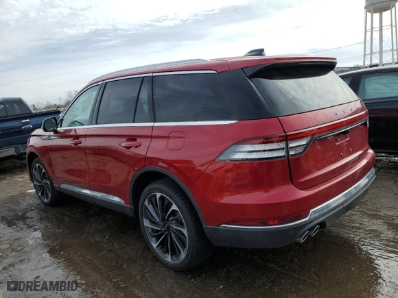 2025 Lincoln Aviator Reserve with VIN 5LM5J7XCXSGL00157, listed as a Copart auction lot 46481915 with 2,815 mi miles and Salvage Title. Bid and sale history available at carsss.com. Image 2.