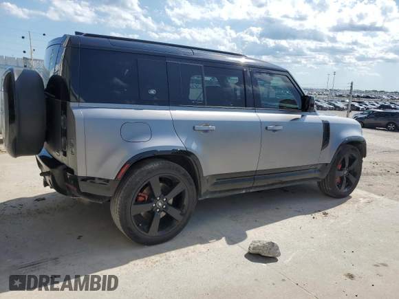 2023 Land Rover Defender X with VIN SALEX7EU6P2147792, listed as a Copart auction lot 62846635 with 78,333 mi miles and Salvage title. Bid and sale history available at DreamBid. Image 3.