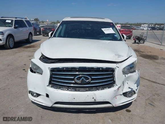 2013 Infiniti JX35 with VIN 5N1AL0MN9DC304963, listed as a IAAI auction lot 40640642 with 186097 miles. Bid and sale history available at carsss.com. Image 6.