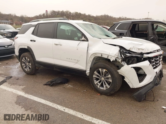 2025 Chevrolet Equinox FWD LT with VIN 3GNAXHEG2SL197920, listed as a IAAI auction lot 41825848 with 1,636 mi miles and . Bid and sale history available at DreamBid. Image 1.