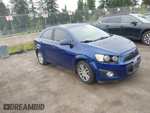 2012 Chevrolet Sonic LT with VIN 1G1JC5SH1C4207756, listed as a IAAI auction lot 42291873 with 106,842 mi miles and . Bid and sale history available at DreamBid. Image 1.