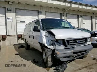 2007 Ford Econoline Cargo Commercial with VIN 1FTNE24W07DA34735, listed as a Copart auction lot 48188525 with 229,874 mi miles and Salvage title. Bid and sale history available at DreamBid. Image 12.