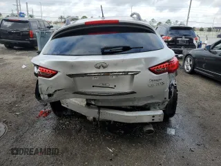 2017 Infiniti QX70 with VIN JN8CS1MU0HM140438, listed as a Copart auction lot 45424975 with 112,925 mi miles and Salvage title. Bid and sale history available at DreamBid. Image 6.