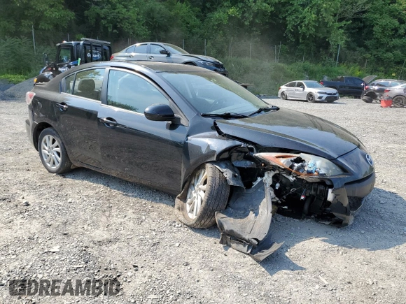 2012 Mazda 3 i Touring with VIN JM1BL1V82C1538556, listed as a Copart auction lot 59543215 with 126,297 mi miles and Salvage title. Bid and sale history available at DreamBid. Image 4.