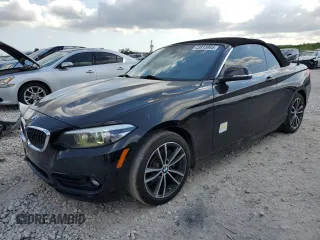 2019 BMW 2 Series 230i with VIN WBA2M7C59K7D33658, listed as a Copart auction lot 43815985 with 74,533 mi miles and Salvage Title. Bid and sale history available at carsss.com. Image 1.