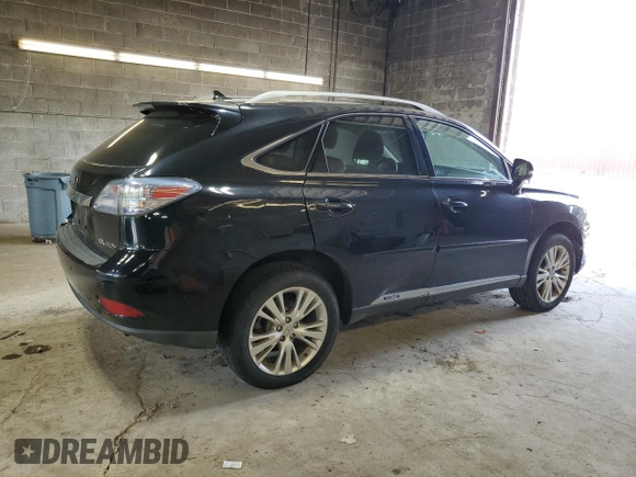2012 Lexus RX 450h with VIN JTJBC1BAXC2432788, listed as a Copart auction lot 58899685 with Not provided miles and Salvage title. Bid and sale history available at DreamBid. Image 3.
