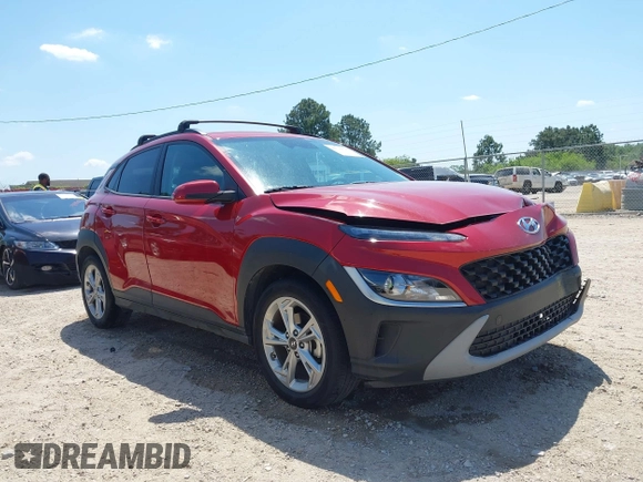 2022 Hyundai Kona SEL with VIN KM8K62AB1NU880382, listed as a IAAI auction lot 41976517 with 30,903 mi miles and . Bid and sale history available at DreamBid. Image 1.