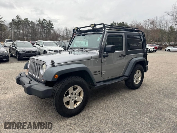 2013 Jeep Wrangler Sport with VIN 1C4AJWAG7DL605881, listed as a Copart auction lot 53525105 with 214,662 mi miles and Clean Title. Bid and sale history available at carsss.com. Image 2.