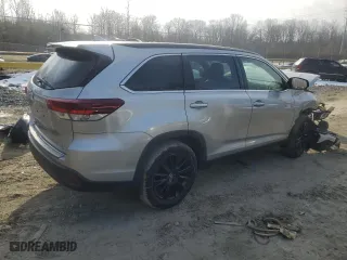 2019 Toyota Highlander SE with VIN 5TDJZRFHXKS603968, listed as a Copart auction lot 87712445 with 70,763 mi miles and Salvage Title. Bid and sale history available at carsss.com. Image 3.