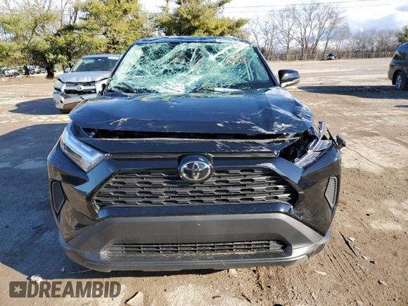 2025 Toyota RAV4 LE with VIN 2T3K1RFV7SC308764, listed as a Copart auction lot 43246705 with 498 mi miles and Salvage Title. Bid and sale history available at carsss.com. Image 5.