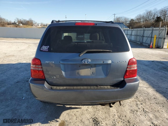 2002 Toyota Highlander with VIN JTEGF21A320055041, listed as a Copart auction lot 47198305 with 193,648 mi miles and Salvage Title. Bid and sale history available at carsss.com. Image 6.