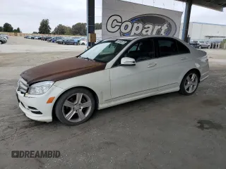 2011 Mercedes-Benz C with VIN WDDGF5EB4BA449124, listed as a Copart auction lot 55182075 with 147,699 mi miles and Clean Title. Bid and sale history available at carsss.com. Image 1.