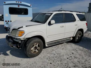 2001 Toyota Sequoia Limited with VIN 5TDBT48A71S021155, listed as a Copart auction lot 76255694 with 348,879 mi miles and Salvage Title. Bid and sale history available at carsss.com. Image 1.