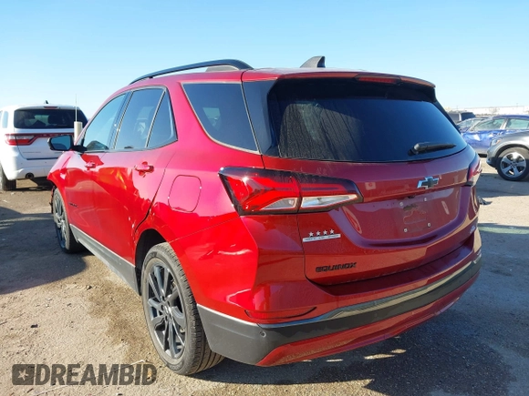 2022 Chevrolet Equinox RS with VIN 2GNAXMEV0N6138347, listed as a IAAI auction lot 41655277 with 26,526 mi miles and . Bid and sale history available at DreamBid. Image 3.