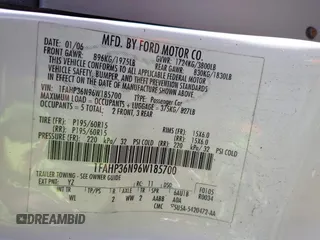 2006 Ford Focus SE with VIN 1FAHP36N96W185700, listed as a IAAI auction lot 41832038 with Not Provided miles and . Bid and sale history available at carsss.com. Image 9.
