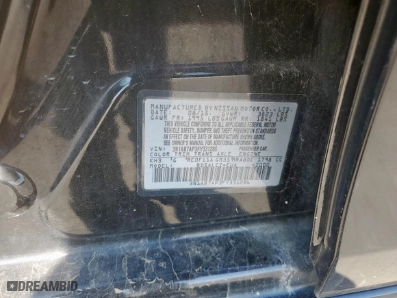 2015 Nissan Sentra SV with VIN 3N1AB7AP3FY331286, listed as a Copart auction lot 52158565 with 144,859 mi miles and Clean Title. Bid and sale history available at carsss.com. Image 12.