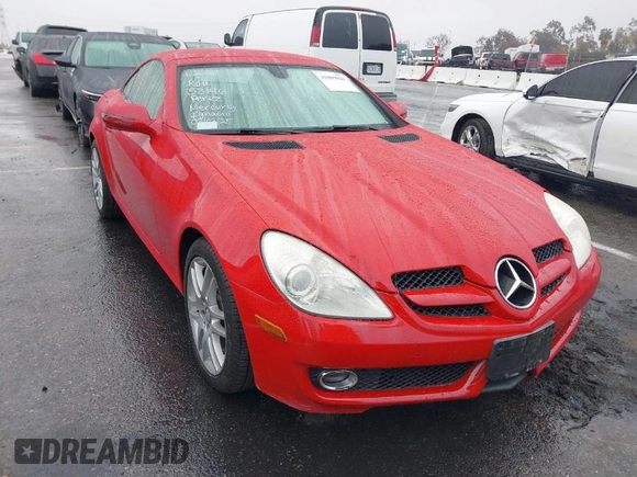 2009 Mercedes-Benz SLK-Class 3.0L with VIN WDBWK54F69F191027, listed as a IAAI auction lot 41809020 with 70,932 mi miles. Bid and sale history available at carsss.com. Image 1.