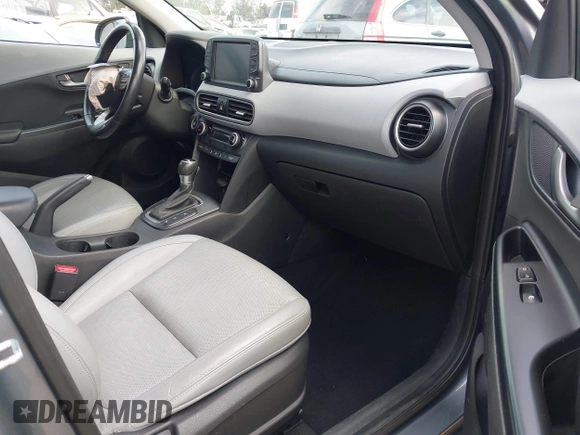 2019 Hyundai Kona Ultimate with VIN KM8K53A58KU198498, listed as a IAAI auction lot 42046679 with 57,327 mi miles and . Bid and sale history available at carsss.com. Image 5.