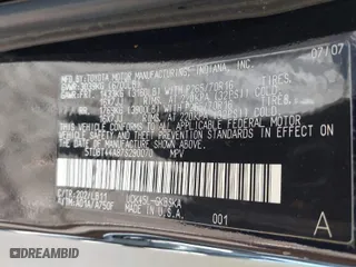 2007 Toyota Sequoia SR5 with VIN 5TDBT44A87S290070, listed as a IAAI auction lot 42069751 with 265,403 mi miles. Bid and sale history available at carsss.com. Image 9.