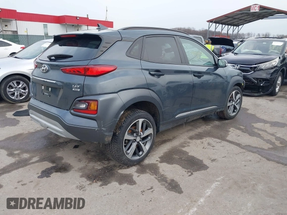 2019 Hyundai Kona Limited with VIN KM8K3CA59KU239307, listed as a IAAI auction lot 41607380 with 42,454 mi miles. Bid and sale history available at carsss.com. Image 4.